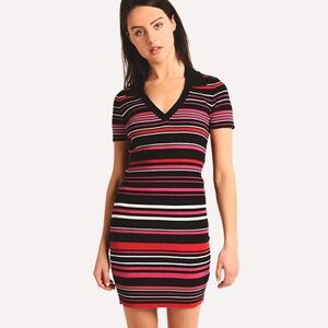 cupcakes & cashmere Motley Striped Mini Dress